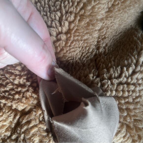 Sebby Light Nutmeg Teddy Bear faux fur lined coat size xs - Picture 6 of 10